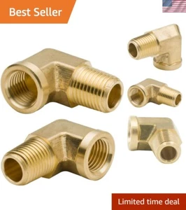 Gomiti versatili in ottone 90 gradi - raccordi per tubi 1/8" NPT maschio e femmina (confezione da 2) - Foto 1 di 8