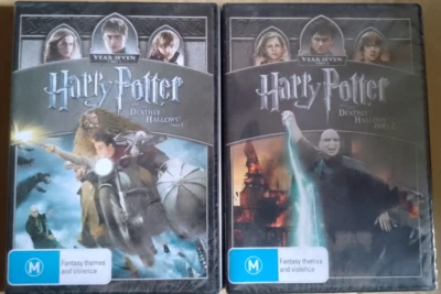 Harry Potter and the Deathly Hallows 1 & 2  2x DVDs  Brand New / Sealed R4 - Image 1 of 4