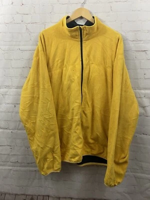 Lands End Fleece Full Zip Jacket Men’s Size XXL 50-52 Regular Yellow Black *READ - Image 1 of 4