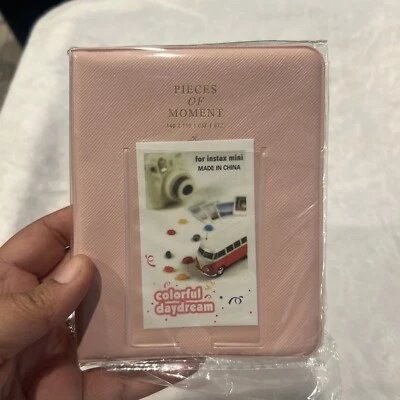 Álbum de fotos piezas de momento para Fujifilm Instax Mini Polaroid tamaño bolsillo rosa Foto 1 de 4