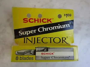 Vintage Schick Super Chromium Injector Razor Refill (8) Blades - Picture 1 of 3