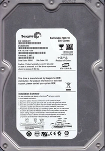 ST3500630AS pn:9BJ146-500 fw:3.AAC s/n:6QF0E EN 500 GB SATA 3.5 HDD B7-20 - Imagen 1 de 2