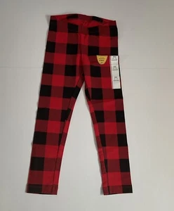Cat & Jack toddler Girls Buffalo plait Legging red black size XS 4-5 - Picture 1 of 5