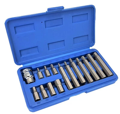 HEX Bitbox Steckschlüssel Satz Innensechskant Bits 15-tlg Set Einsatz 4-12 mm - Bild 1 von 4