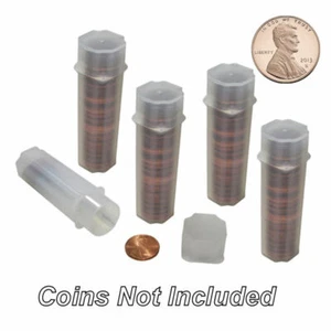 Penny/Cent Square Coin Tubes by Guardhouse, 19mm, 5 pack - Picture 1 of 2