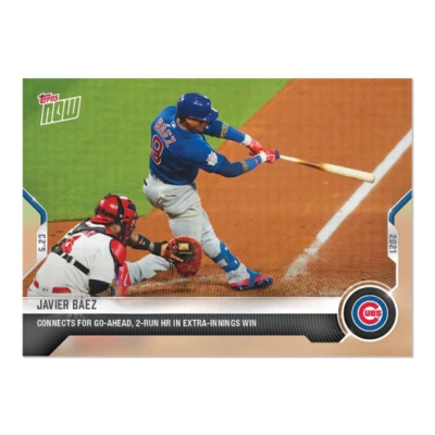 2021 Topps Now #266 JAVIER BAEZ Cubs - print run 481 - Image 1 of 2