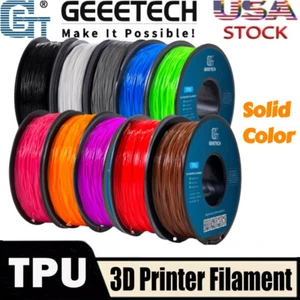 Filamento de TPU flexible de 1 kg/rollo GEEETECH color sólido filamento de impresora 3D de 1,75 mm - Imagen 1 de 24