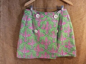 LILLY PULITZER ROCK GRÖSSE 8 - grün/rosa - Giraffen - 4 grosse Knöpfe vorne - gefüttert - Bild 1 von 7