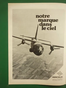 6/1977 PUB AERITALIA NAPOLI AVION G222 TRANSPORT MILITAIRE ORIGINAL FRENCH AD - Picture 1 of 1
