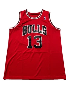 Camiseta deportiva de baloncesto cosida de Luke Longley de los Chicago Bulls. Hombre XL. Rojo. NBA. - Imagen 1 de 7