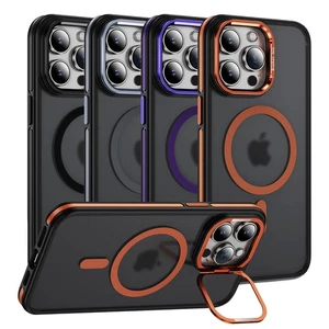 Camera Stand Mag Safe Case For iPhone 16 Pro Max 15 14 13 12 11 Lens Protector - Picture 1 of 25