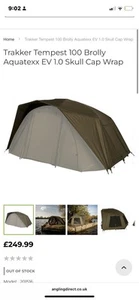 Trakker Tempest 100 Brolly Aquatexx EV 1.0 Skull Cap Wrap - Picture 1 of 1