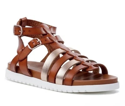 Wonder Nation Girl Gladiator Style Brown Slip-On Sandal Size 2 - Image 1 of 4