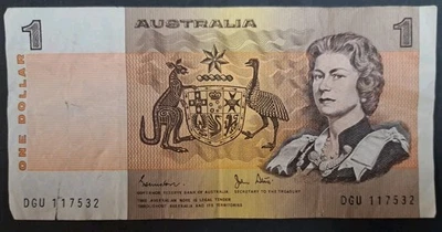 (1982) Australia 1 Dollar P42d DGU117532  sig Johnston-Stone. - Image 1 of 2