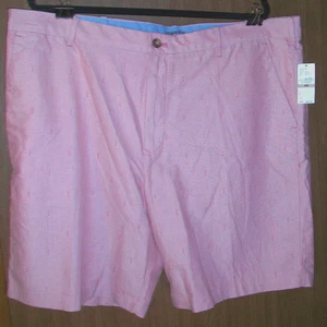 Nuevos Pantalones Cortos Oxford Izod Breeze Para Hombre, Talla 42W, Rojo Agua Salada, Anclas - Imagen 1 de 3