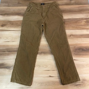 PAX BASICS Pantaloni da falegname in velluto a coste marrone da donna taglia 14 larghi vestibilità rilassata - Foto 1 di 9