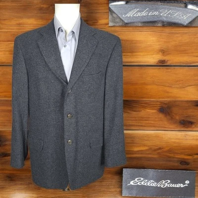 Chaqueta Abrigo Deportivo Eddie Bauer Para Hombre 42R Gris 3 Botones SV Cabello Camel Foto 1 de 4