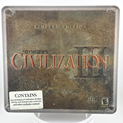 Sid Meier's Civilization III: Limited Edition, 2001, Tin Big Box, New & Sealed - Image 1 of 4