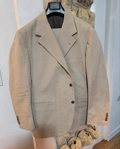 Liverano & Liverano Beige Cotton RTW Suit 56 - Picture 1 of 9