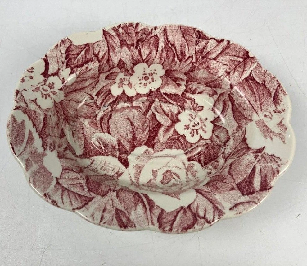 バーレイ ポルカドット & ローズ polka dot & rose Burleigh Polka Dot & Rose Plate Red Plates – Burleigh Pottery