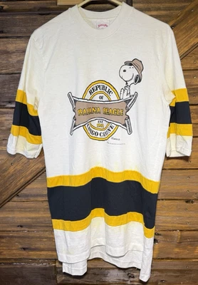 Camisa Snoopy De Colección Para Hombres Grande Cacahuetes Banana Beagle Charlie Marrón Años 90 LEER Foto 1 de 4