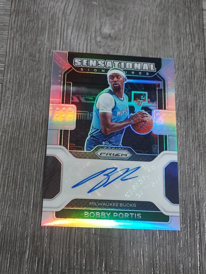 BOBBY PORTIS 2021/22 PRIZM SILVER PRIZM AUTOGRAPHED CARD. SS-BPT. - Image 1 of 2