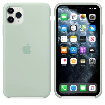 Custodia In Silicone Apple Ufficiale Per IPhone 11 Pro Max - Beryl (Verde) - Immagine 1 di 4