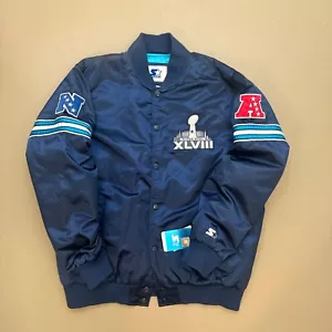 Nueva con etiquetas Chaqueta de Bombardero Satén Edredón Edredón Starter Super Bowl XLVII Ravens vs 49ers Nueva York - Imagen 1 de 4