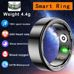 NUOVO Smart Ring Health FitnessTracker Frequenza Cardiaca Impermeabile Dito Monitor HR - Foto 1 di 14