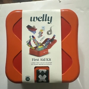 WELLY LARGE FIRST AID KIT, ASSORTED BANDAGES & OINTMENTS, 130 COUNT - Picture 1 of 5