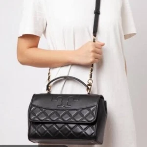 Tory Burch Top Handle Savannah Soft Leather Crossbody Bag Chain Strap Purse - $ 495 - Bild 1 von 16