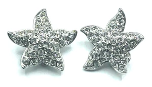 Ohrringe Ohrclips Clips Seestern mit Kristall silberfarbig Ø 26 mm Ricarda M. - Bild 1 von 8