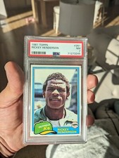 1981 Topps RICKEY HENDERSON #261 2nd Year PSA 7 NM