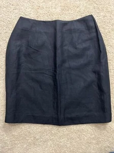 The Limited Black Size 6 Linen Rayon Pencil Skirt Lined Knee Length - Picture 1 of 5