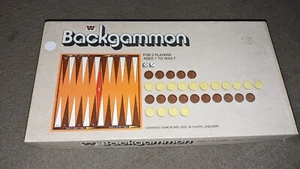 1970s Backgammon and Acey-Deucy Vintage Board Game Whitman 1973 Complete - Picture 1 of 9