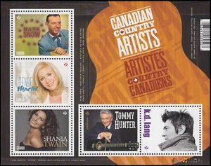 Canada Stamp #2765 - Country Music Recording (2014) $4.25 Souvenir sheet of 5... - Picture 1 of 1