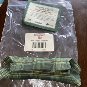 Longaberger 1997 Traditions Plaid Fabric Padded Handle Gripper #21923 - NEW - Picture 1 of 3