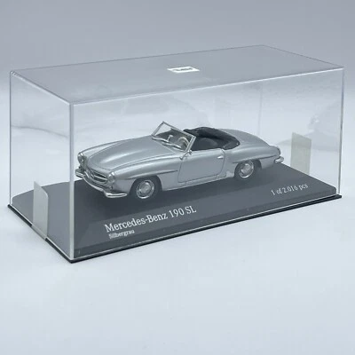 MINICHAMPS Minicar 1/43 Mercedes-Benz 190SL  1955 Silbergrau Silver 430033151 - Image 1 of 4