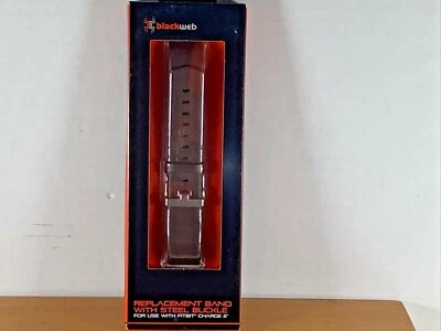 New Blackweb Replacement Band w Steel Buckle Soft Brown for Fitbit Charge2  - Image 1 of 3