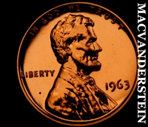 1963 Lincoln Memorial Cent - Choice Gem Proof Lustrous No Reserve #C4990 - Picture 1 of 2