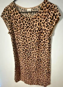 Merona Women's Leopa Dress  brown, White Black/Brow  Sleeveless Size Small - Picture 1 of 10
