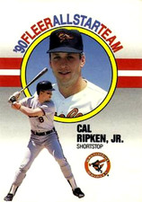 1990 Fleer All-Stars #8 Cal Ripken BAD CORNERS Baltimore Orioles HOF