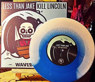 Less Than Jake/Kill Lincoln  Wavebreaker #1 Aqua Blue With White Swirl - Image 1 of 2