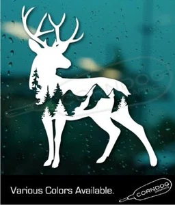 Forest Buck STICKER VINYL DECAL WHITETAIL MULE DEER HUNTING SPORTSMEN OUTDOOR - Picture 1 of 4
