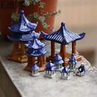 Choice of 1-2-3 Miniature Decorative Ceramic Architectural Chinese Pavilion