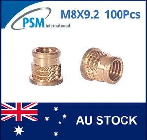 INSERT FOR PLASTIC M8 X 9.2 SPIRO HEADED BRASS - Picture 1 of 8