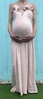Baby pink Long Maxi Maternity Dress Size 8