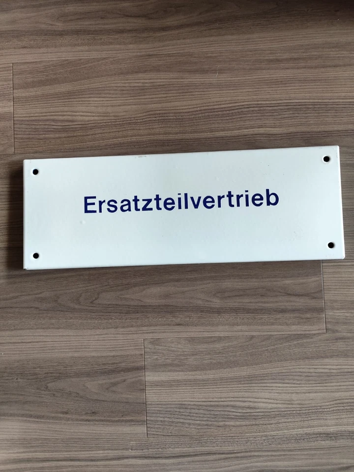 Emailleschild Ersatzteilvertrieb Oldtimerwerkstatt Deko Werbung - Bild 1 von 2