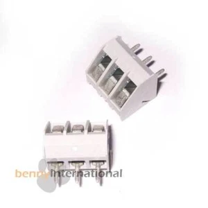 10x 3 WAY TERMINAL BLOCK PCB MOUNT CONNECTORS Interlocking - Picture 1 of 2