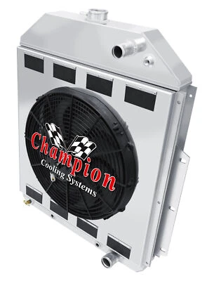 KR 3 Row Radiator,16" Fan,Flap Shroud-1942-1947 Ford 1/2 Ton Pickup LS Swap - Image 1 of 4